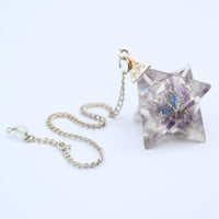 Amethyst Orgonite Merkaba Pendulum