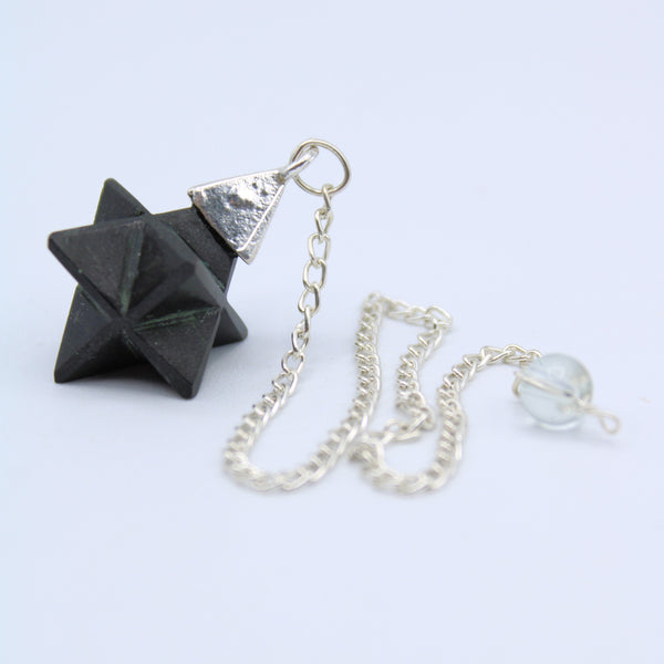 Black Onyx Orgonite Merkaba Pendulum