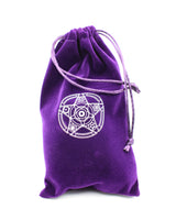 Purple Velvet Gemstone Drawstring Pouches