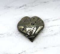 Pyrite Heart Carving