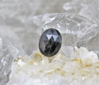 Faceted Eye of Odin Grey/Silver Sapphire Cabochon