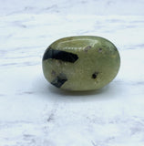 Prehnite and Epidote Palm Stone