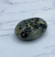 Prehnite and Epidote Palm Stone