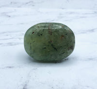 Prehnite and Epidote Palm Stone