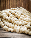 Natural Wood Bead Strands (Philippines, Pebble Shape)