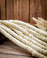 Natural Wood Bead Strands (Philippines, Heishi Shape)