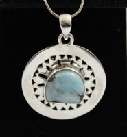 Larimar Pendant (.925 Sterling Silver)