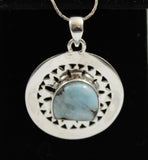 Larimar Pendant (.925 Sterling Silver)