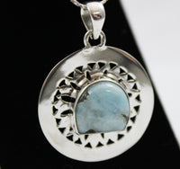 Larimar Pendant (.925 Sterling Silver)