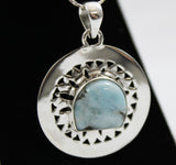 Larimar Pendant (.925 Sterling Silver)