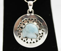 Larimar Pendant (.925 Sterling Silver)