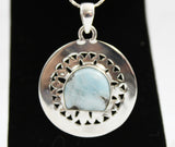 Larimar Pendant (.925 Sterling Silver)