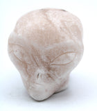 Calcite Alien Head Carving