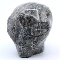 Picasso Marble  Jasper Alien Head Carving