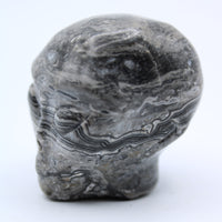 Picasso Marble  Jasper Alien Head Carving