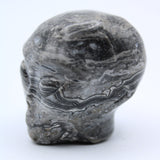Picasso Marble  Jasper Alien Head Carving