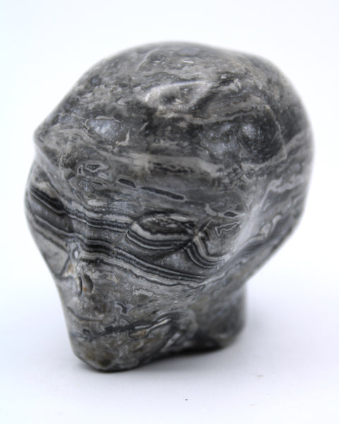 Picasso Marble  Jasper Alien Head Carving