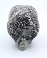 Picasso Marble  Jasper Alien Head Carving