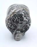 Picasso Marble  Jasper Alien Head Carving