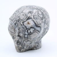 Picasso Marble  Jasper Alien Head Carving