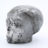 Picasso Marble  Jasper Alien Head Carving