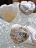 Flower Agate Heart, 2.5cm