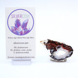 Occo Geode Slice Silver Plated Pendant