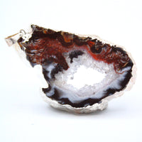 Occo Geode Slice Silver Plated Pendant