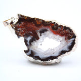 Occo Geode Slice Silver Plated Pendant