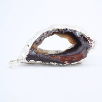 Occo Geode Slice Silver Plated Pendant