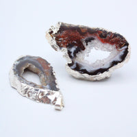 Occo Geode Slice Silver Plated Pendant