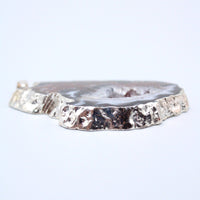 Occo Geode Slice Silver Plated Pendant
