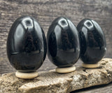 Top Drilled Obsidian Yoni Egg