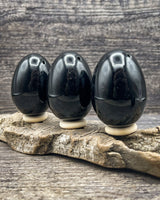 Top Drilled Obsidian Yoni Egg