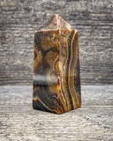 Brown Onyx Tower Carving, 131g