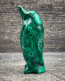 Malachite Penguin Carving, 143g