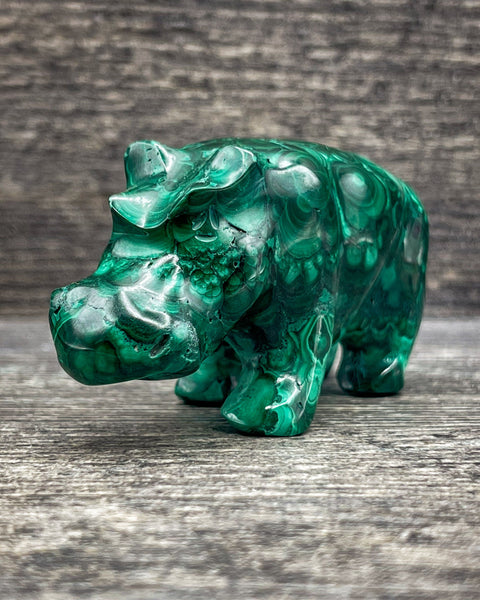 Malachite Hippopotamus, 176g