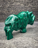 Malachite Rhinoceros Carving , 136g