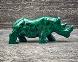 Malachite Rhinoceros Carving , 136g