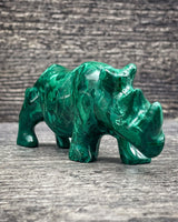 Malachite Rhinoceros Carving , 136g