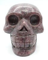 Lepidolite Skull Carving