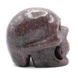 Lepidolite Skull Carving