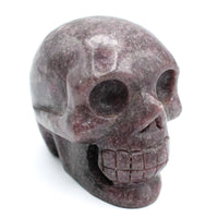 Lepidolite Skull Carving