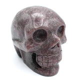 Lepidolite Skull Carving