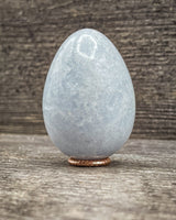 Blue Calcite Egg Carving, 154g