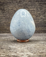 Blue Calcite Egg Carving, 128g
