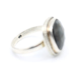 Large Stone Labradorite Ring