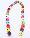 Dyed Magnesite Skull Bead Strand