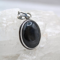 Eye of Odin Sapphire in Sterling Silver Pendant