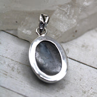 Eye of Odin Sapphire in Sterling Silver Pendant